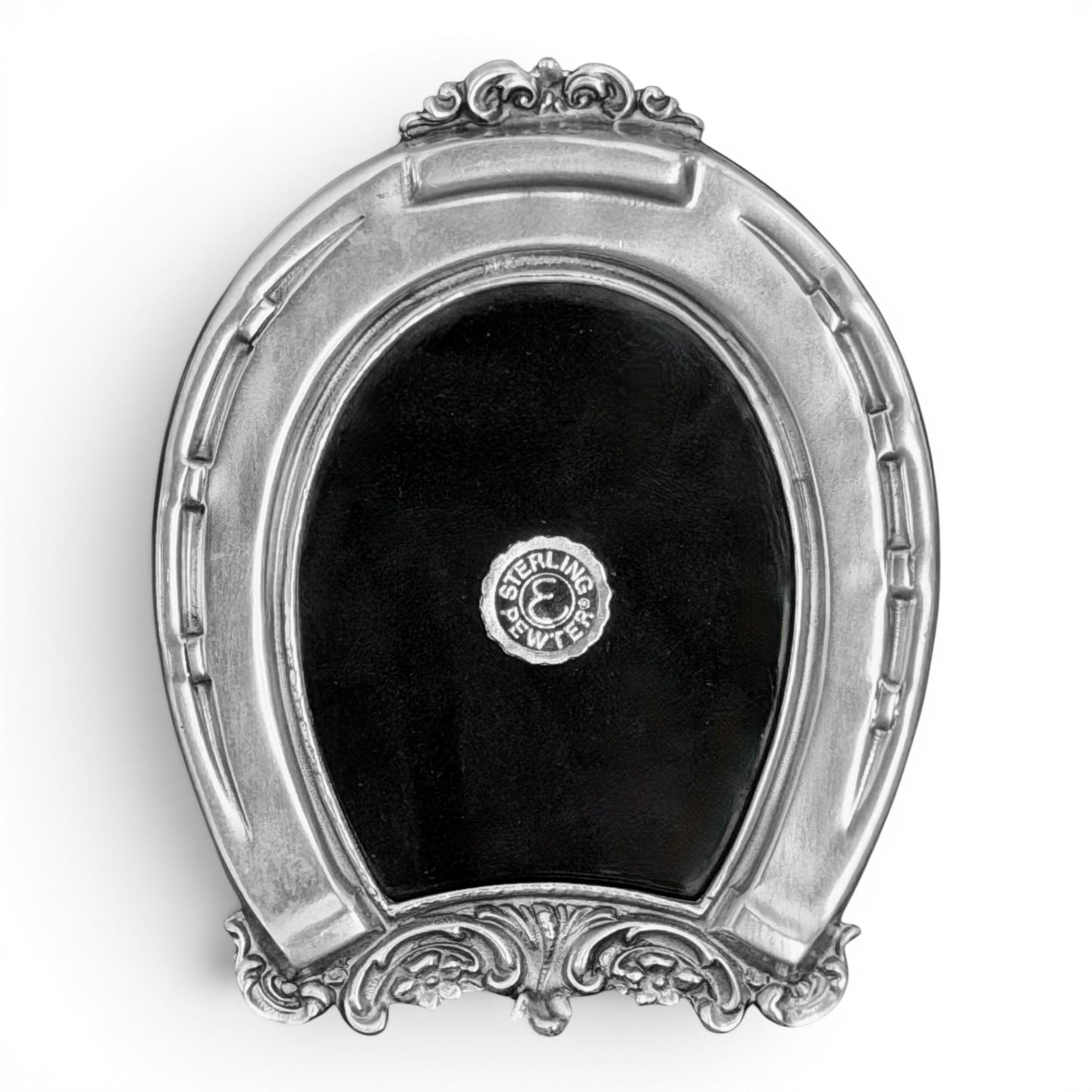 Vintage Elias Sterling Pewter Equestrian Picture Frame