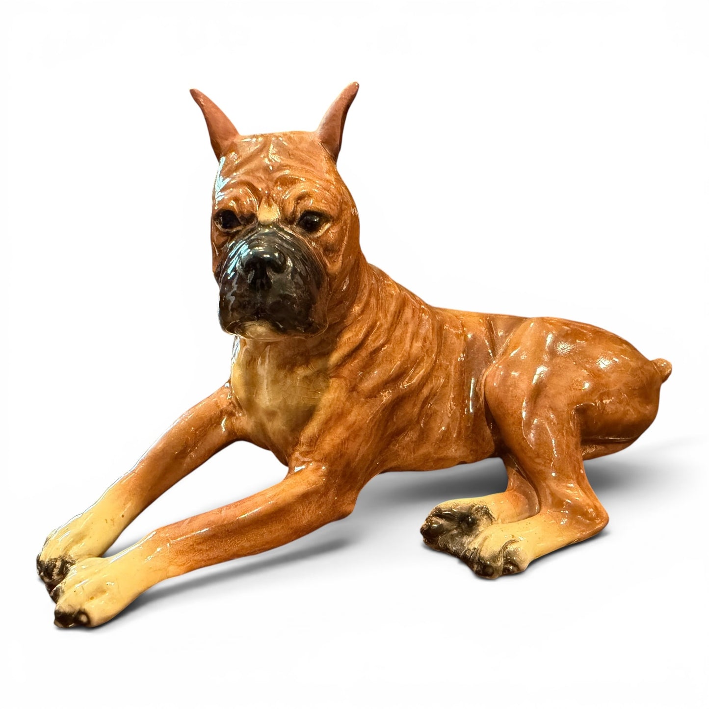 Vintage Mortens Studio Boxer Dog Figurine