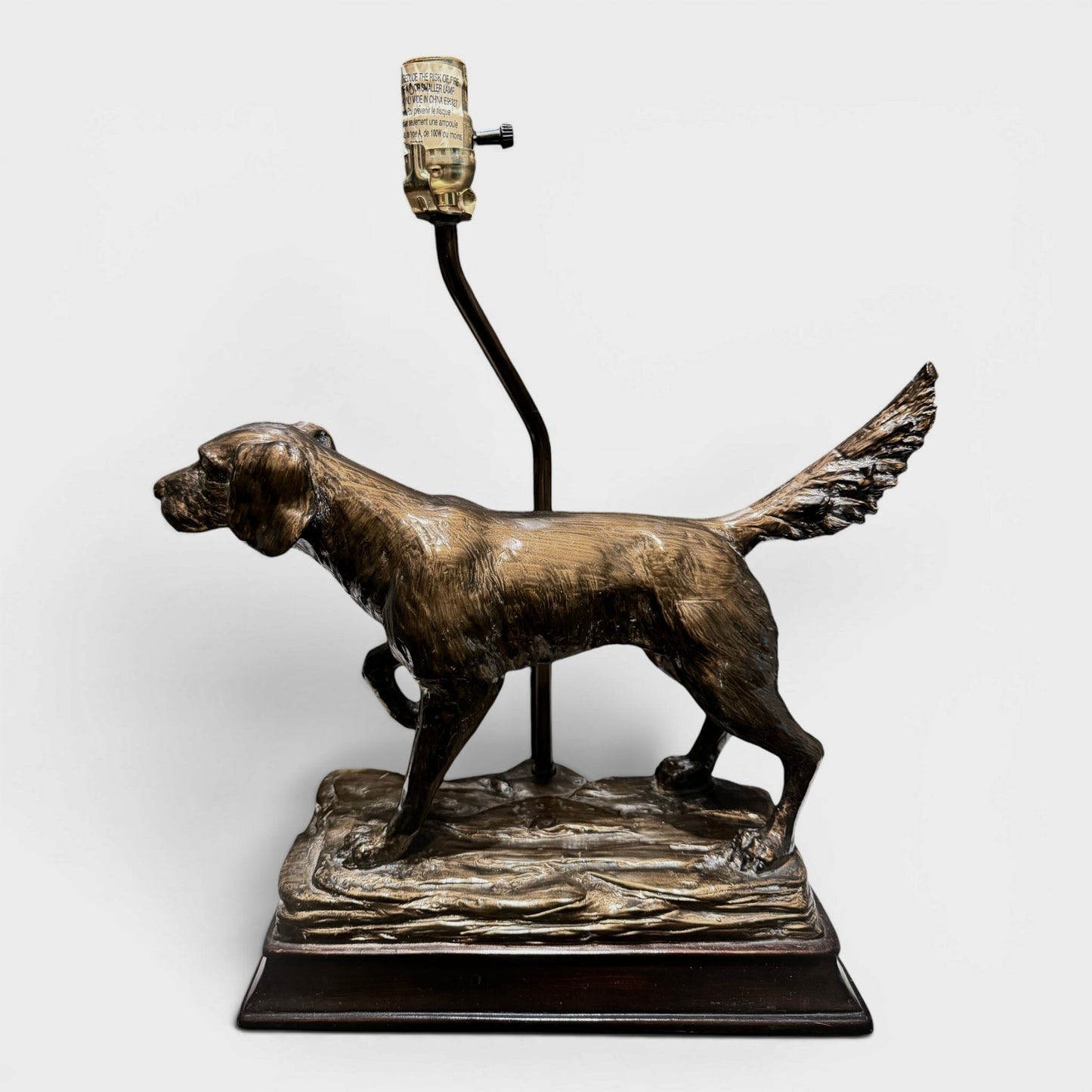 Vintage Hunting Dog Table Lamp