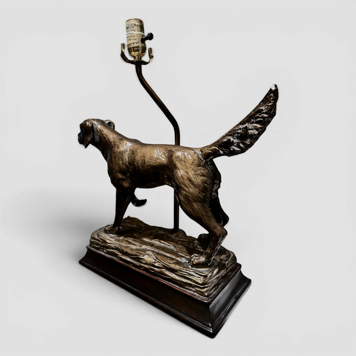 Vintage Hunting Dog Table Lamp