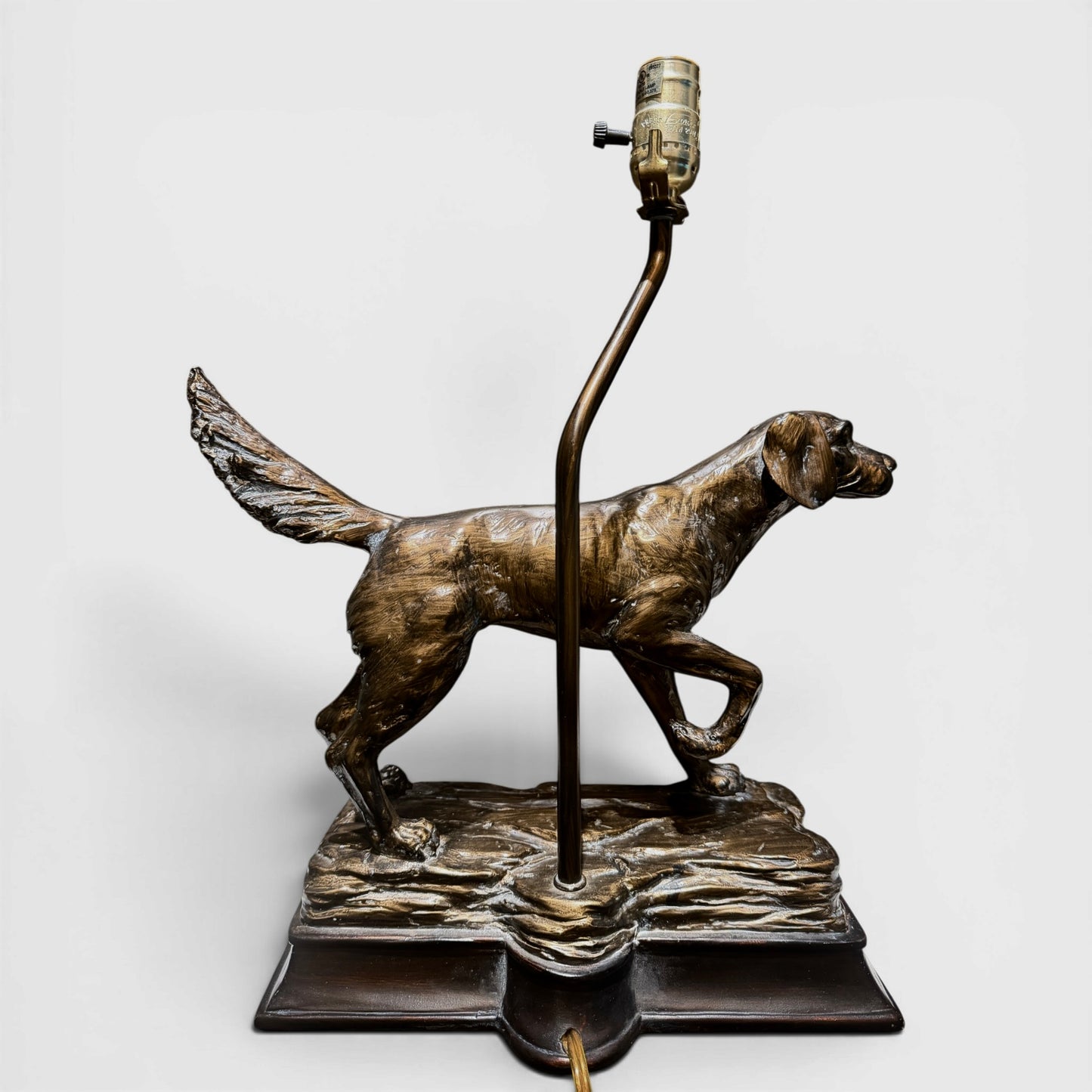 Vintage Hunting Dog Table Lamp