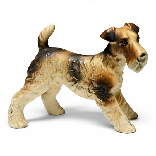 Vintage Ceramic Wire Fox Terrier Figurine