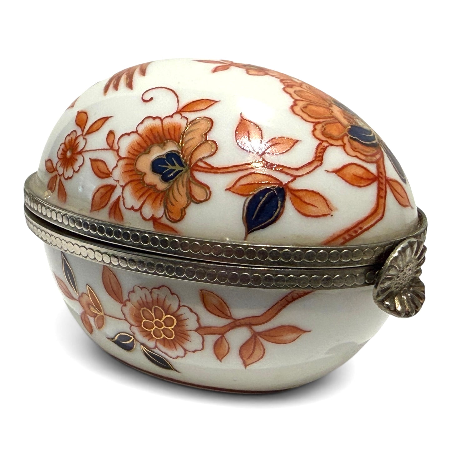 Vintage Imari Porcelain Trinket Box by Neiman Marcus