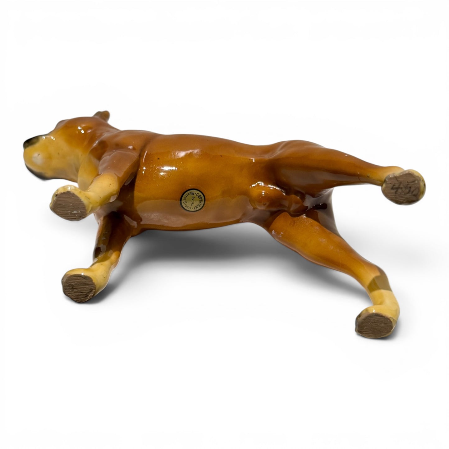 Vintage Mortens Studio Boxer Dog Figurine