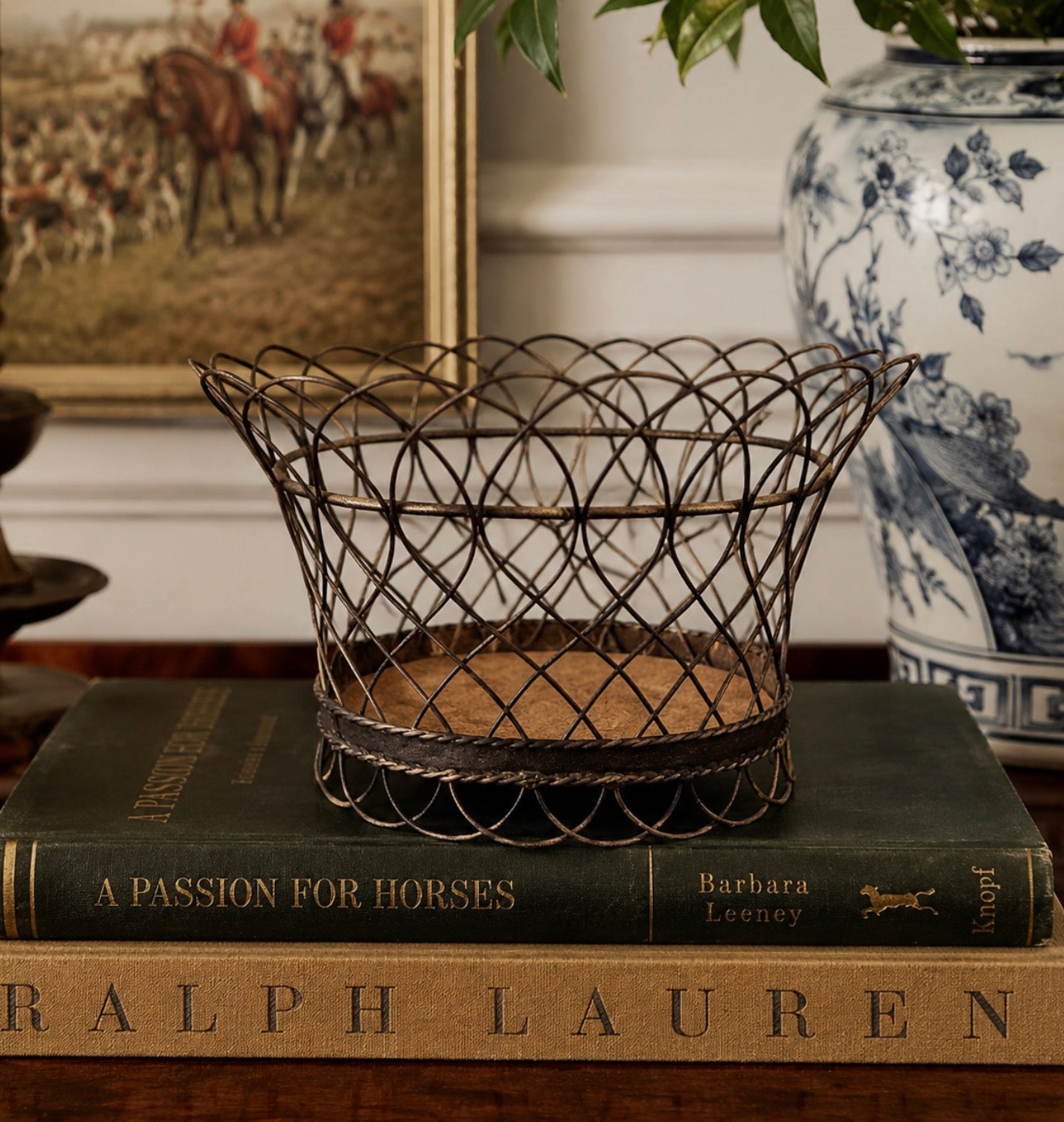 Antique French Metal Cachepot Planter