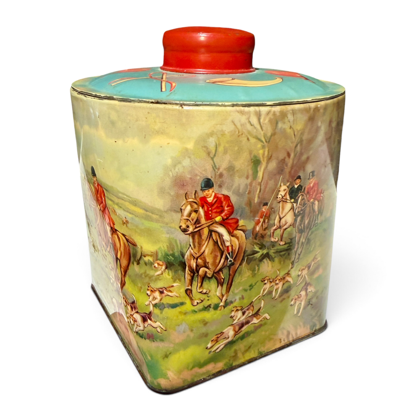 Vintage Joseph Bellamy & Sons English Fox Hunting Confectionary Tin