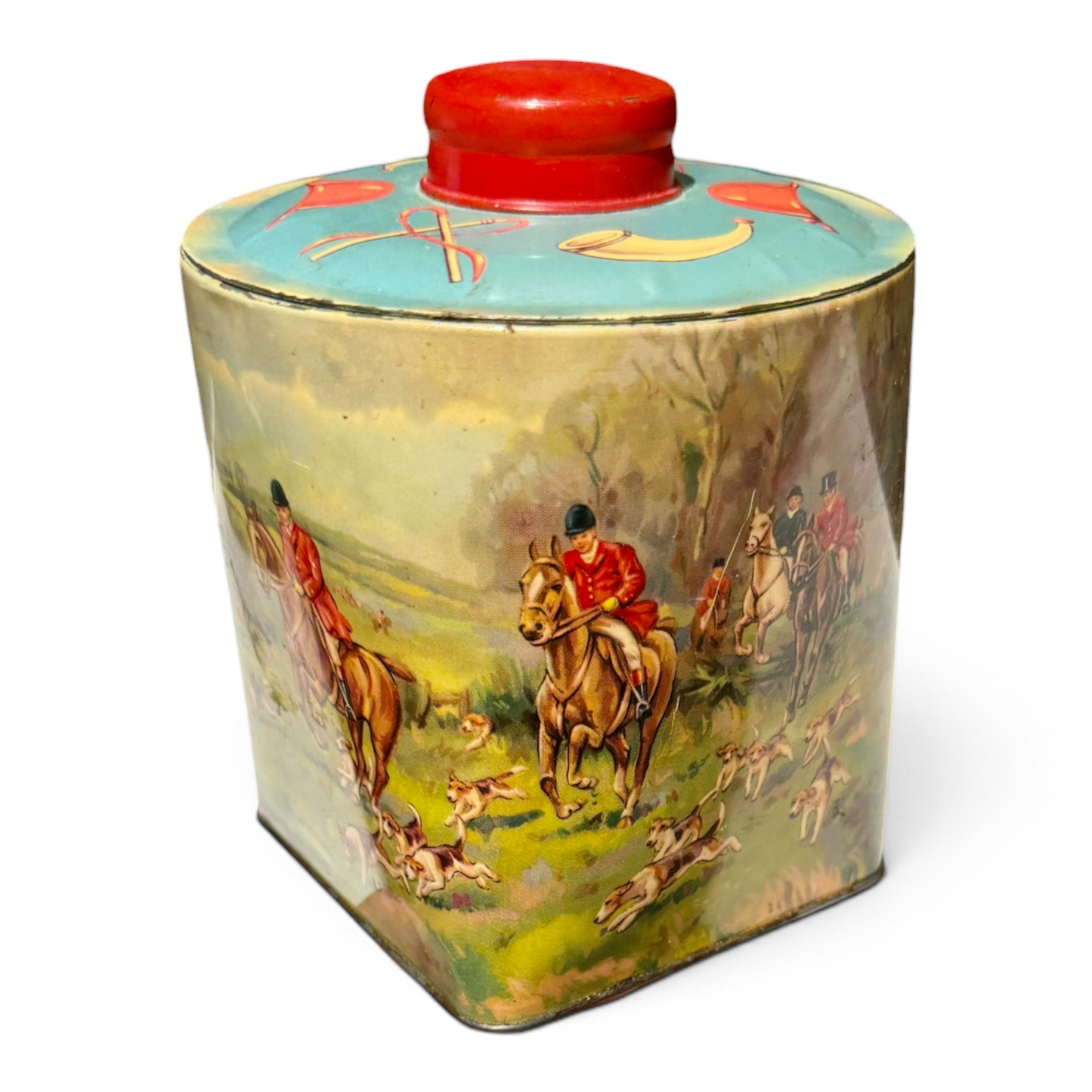 Vintage Joseph Bellamy & Sons English Fox Hunting Confectionary Tin