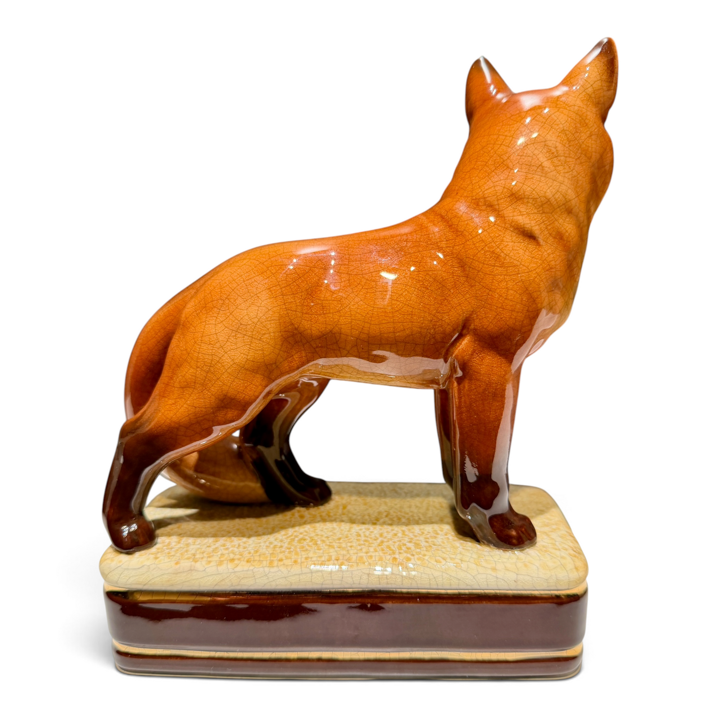 Vintage Takahashi Porcelain Fox Bookend Figurine
