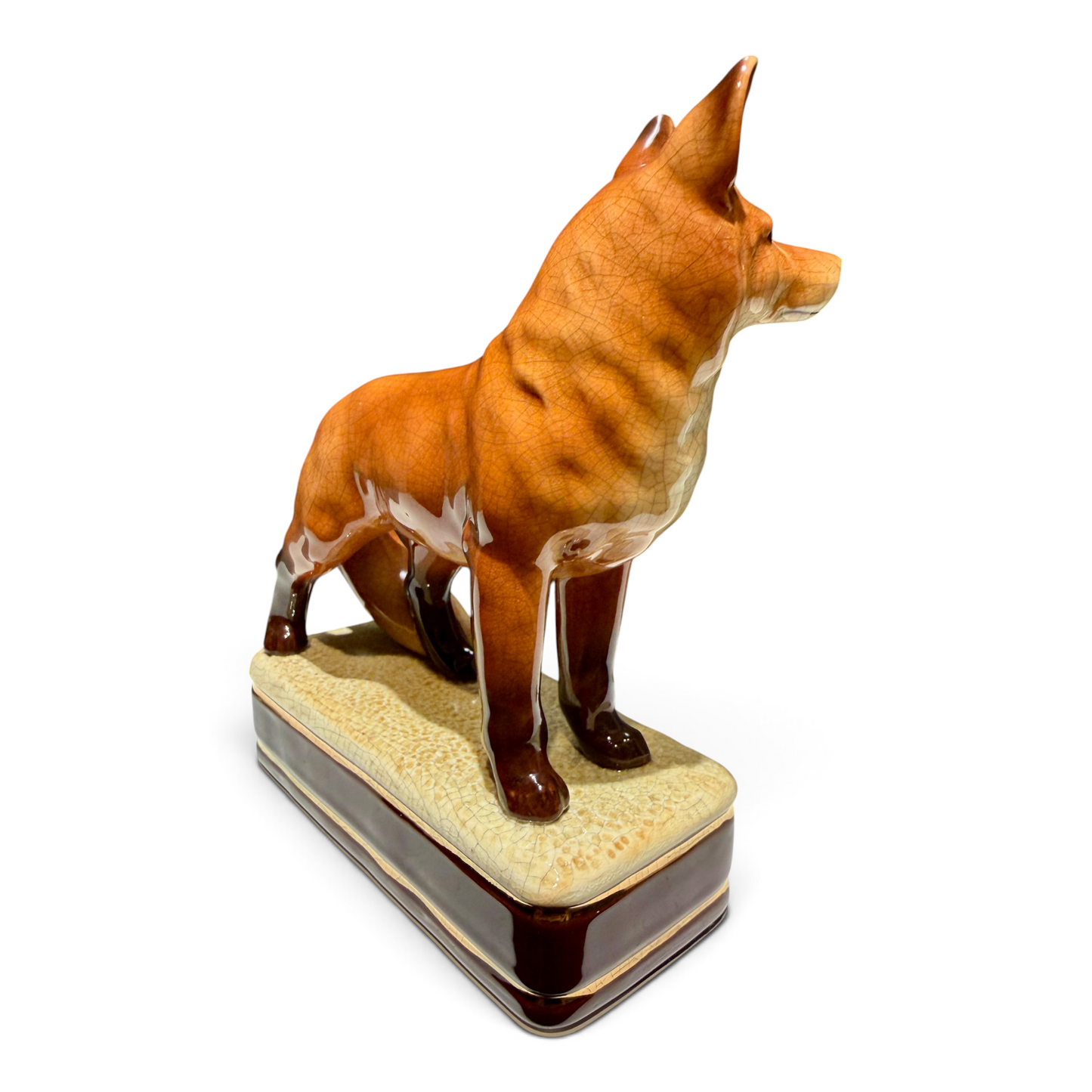 Vintage Takahashi Porcelain Fox Bookend Figurine