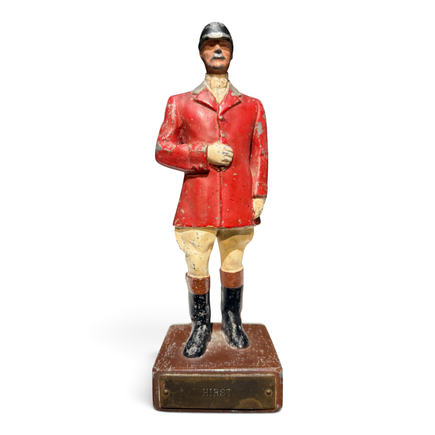 Antique HIRST Hand Painted Cast Iron Huntsman Figure
