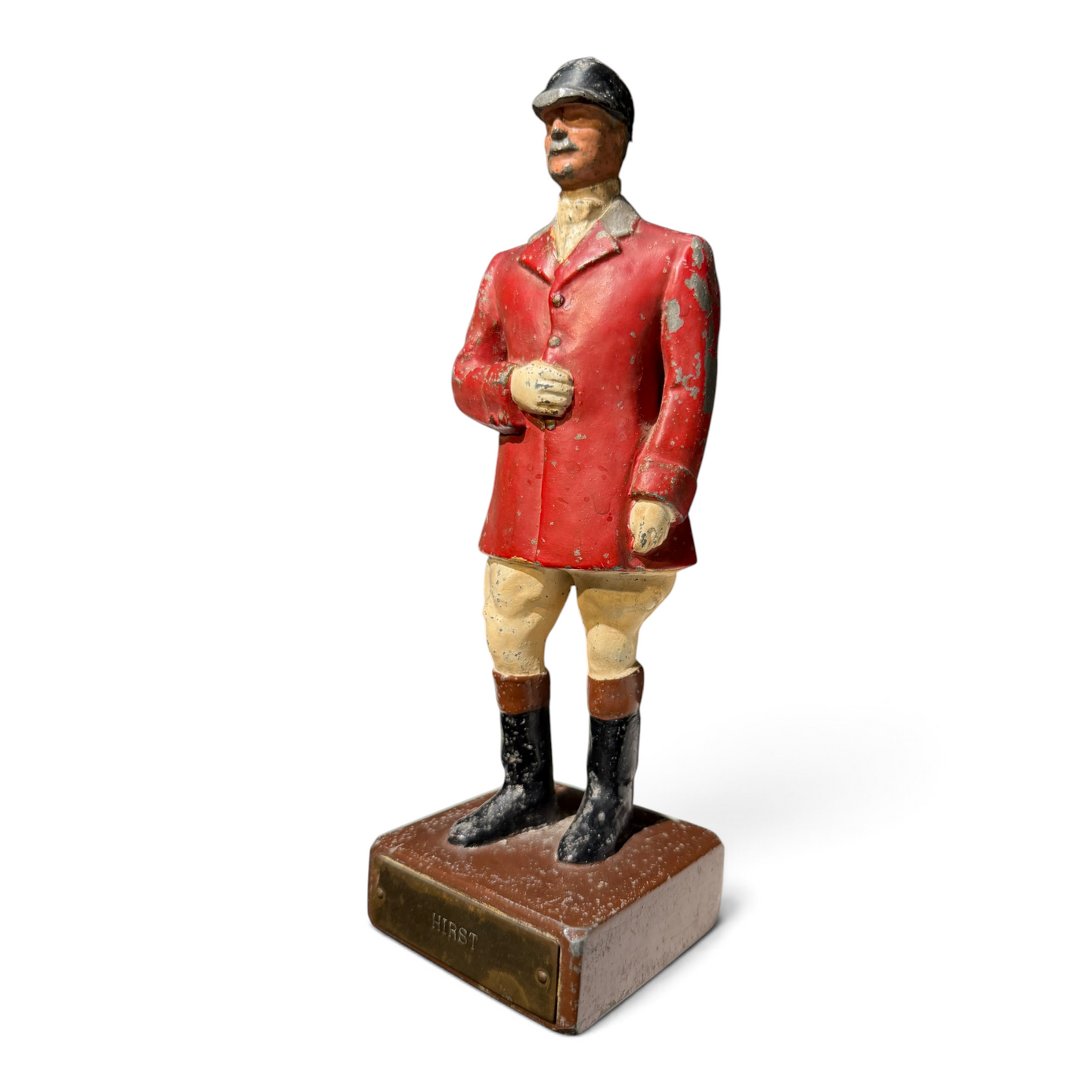 Antique HIRST Hand Painted Cast Iron Huntsman Figure