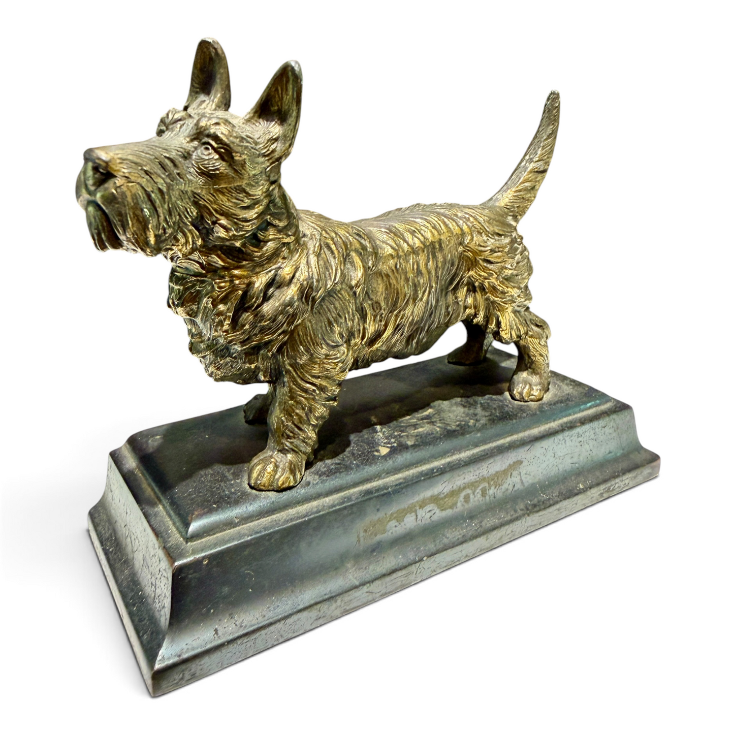Antique 1920s Pompeian Bronze Scottish Terrier Scottie Dog Bookend