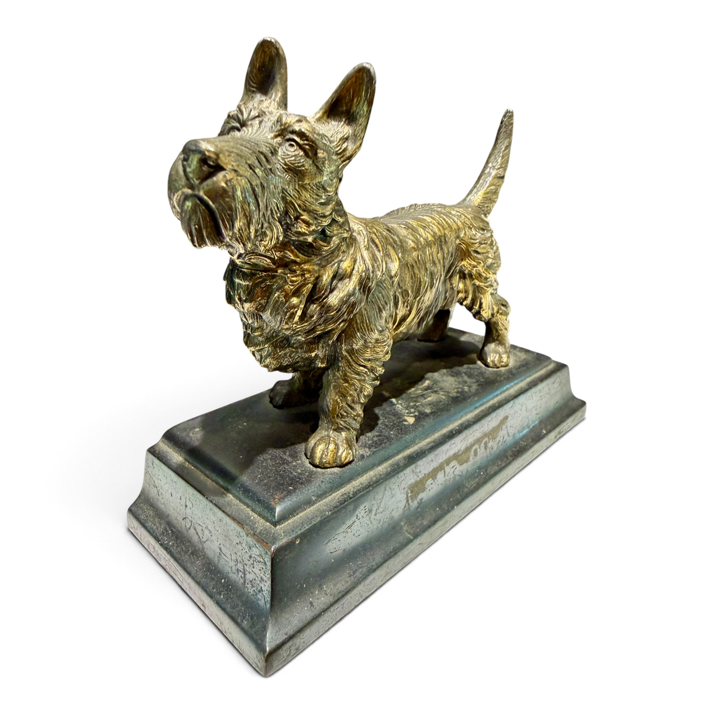 Antique 1920s Pompeian Bronze Scottish Terrier Scottie Dog Bookend