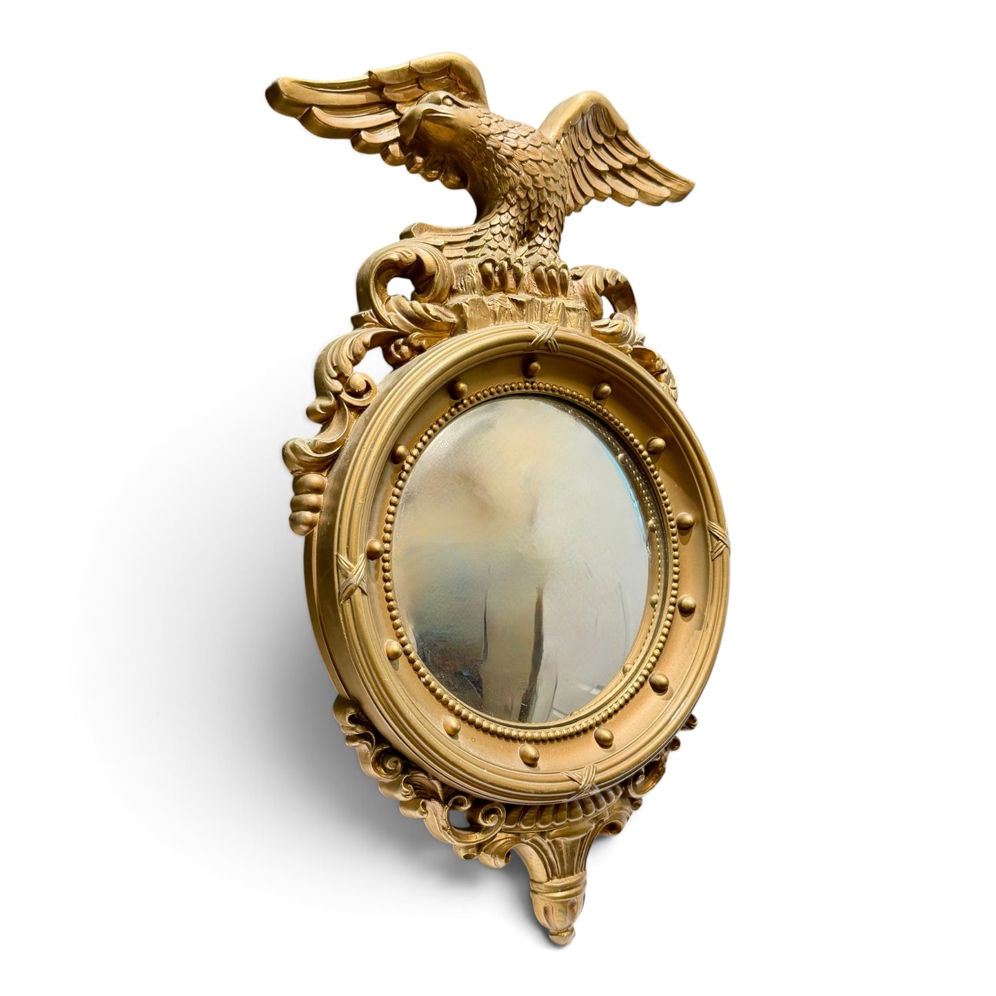 Vintage American Federal Eagle Convex Bull’s-Eye Mirror