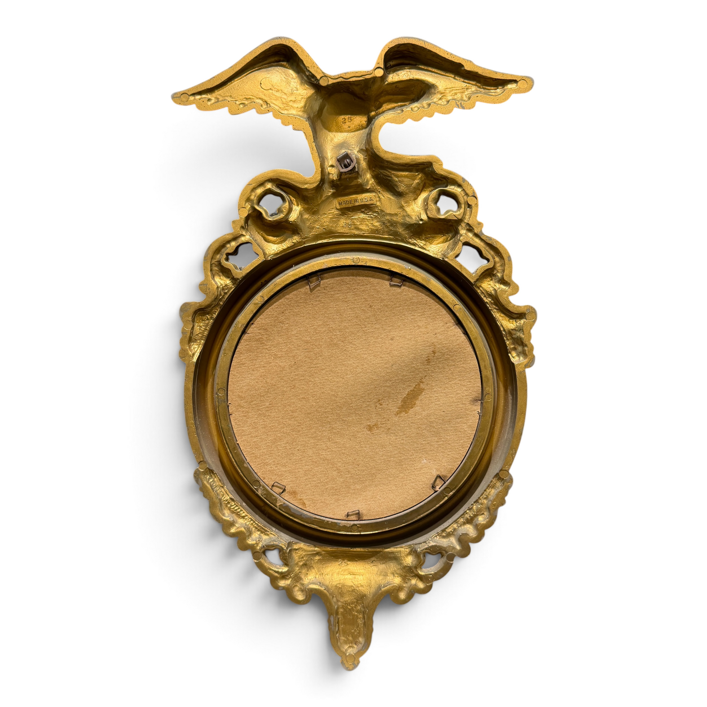 Vintage American Federal Eagle Convex Bull’s-Eye Mirror