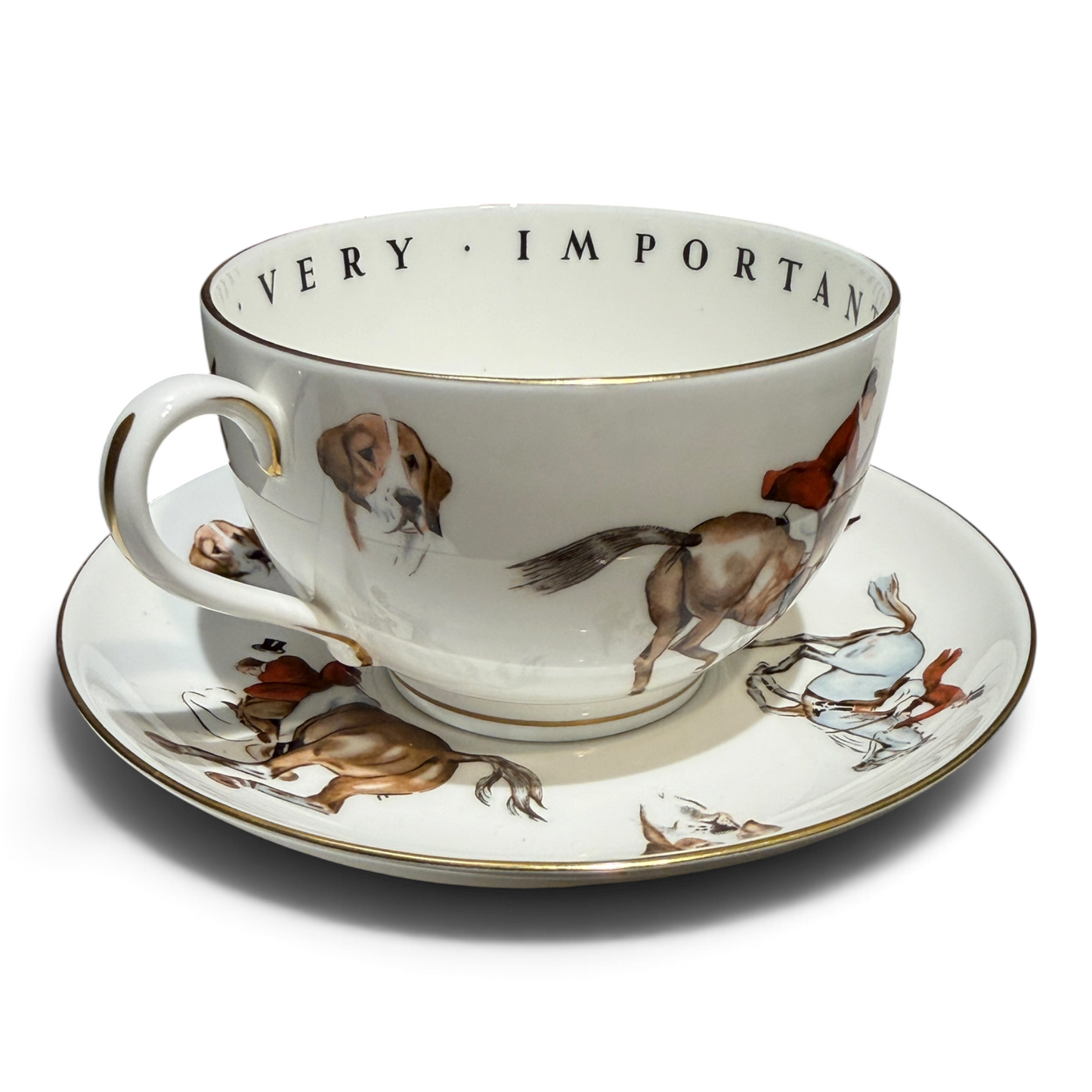 Vintage Royal Worcester 'To A Very Important Person' Fox Hunt Cup & Saucer