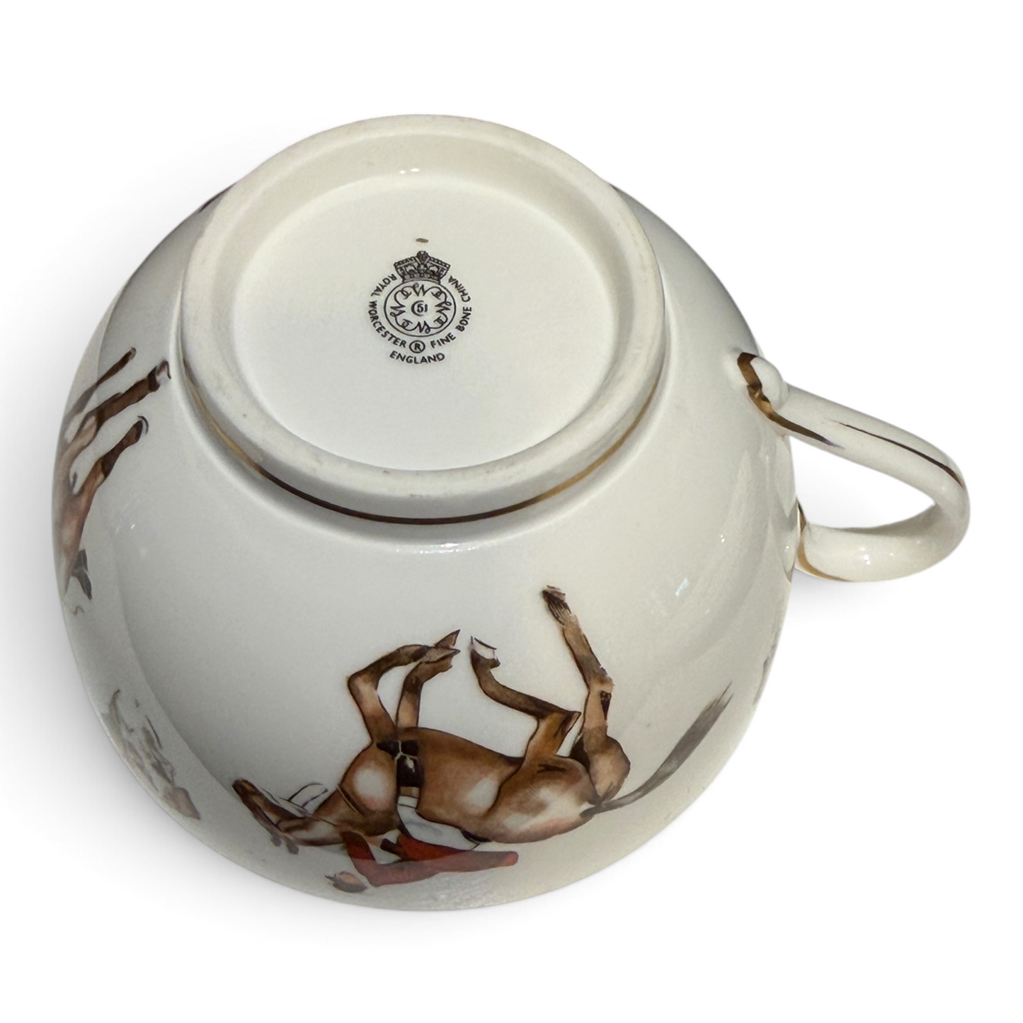 Vintage Royal Worcester 'To A Very Important Person' Fox Hunt Cup & Saucer