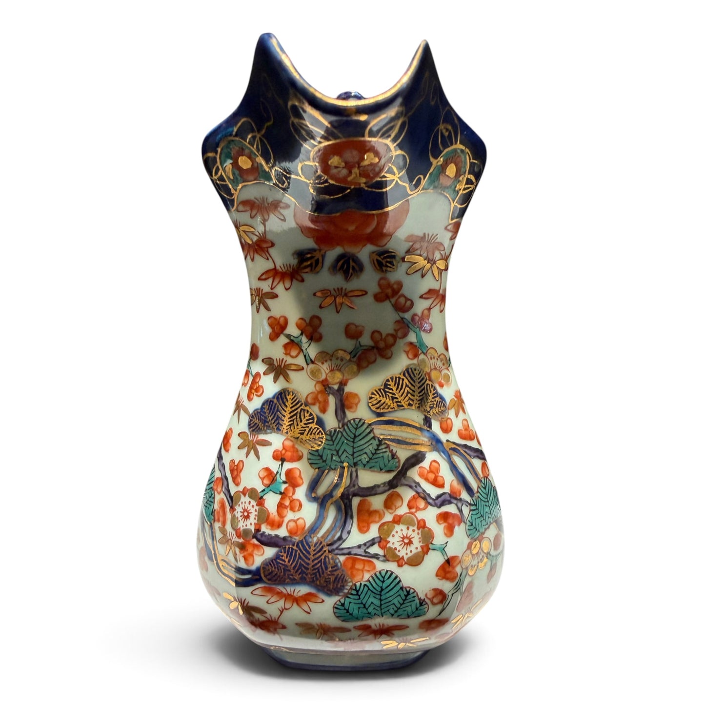 Antique English Staffordshire Ironstone Imari Hydra-Form Pitcher