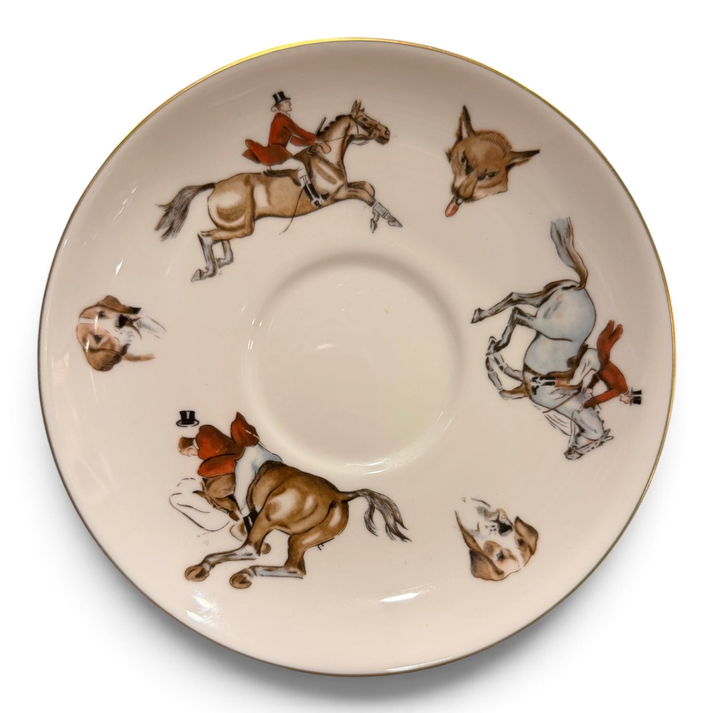 Vintage Royal Worcester 'To A Very Important Person' Fox Hunt Cup & Saucer