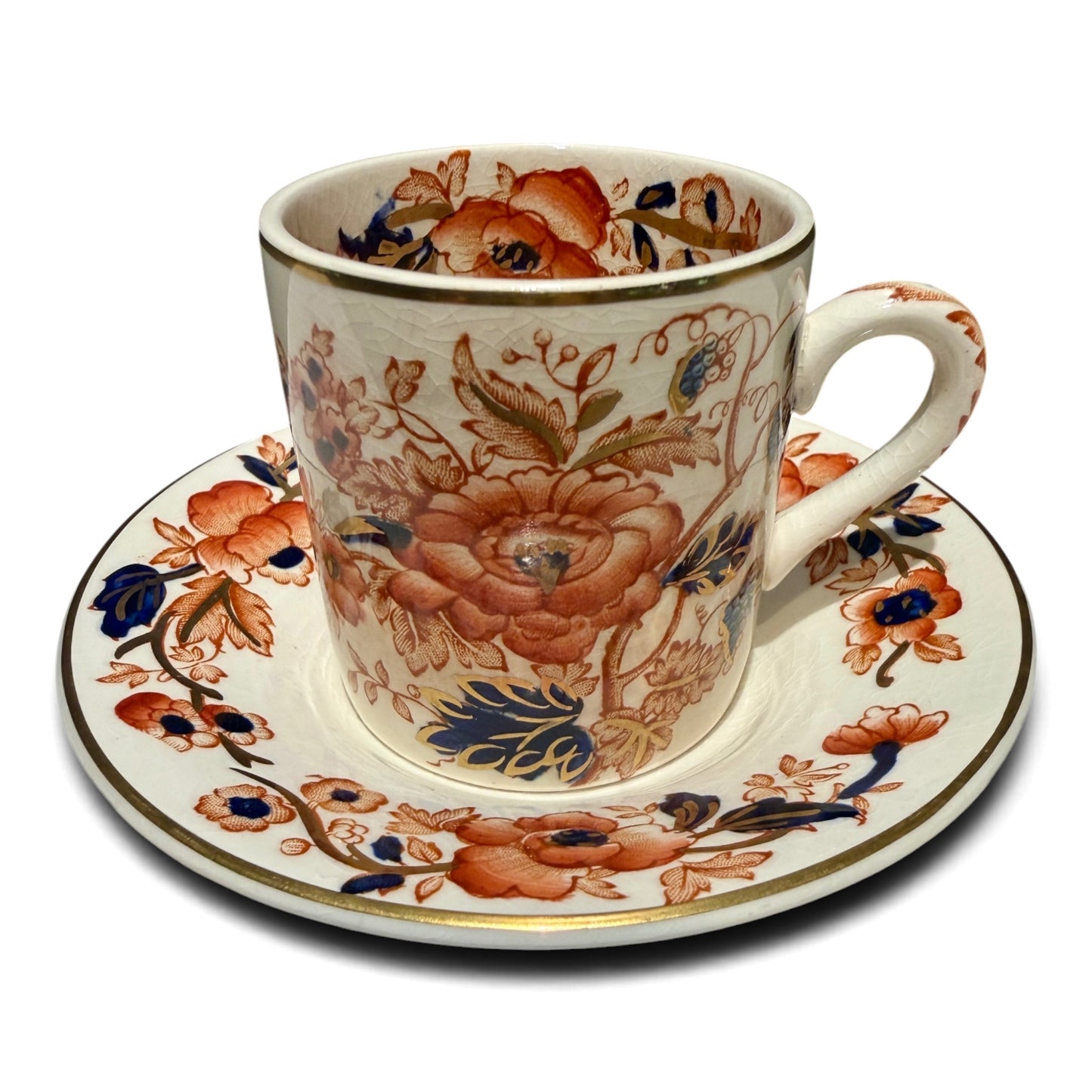 Vintage Enoch Wedgwood “Old Derby” Demitasse Cup & Saucer — England