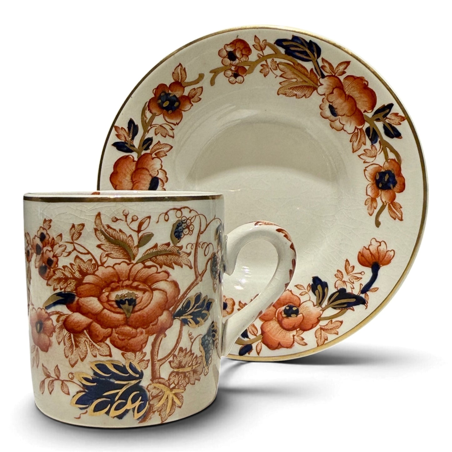 Vintage Enoch Wedgwood “Old Derby” Demitasse Cup & Saucer — England