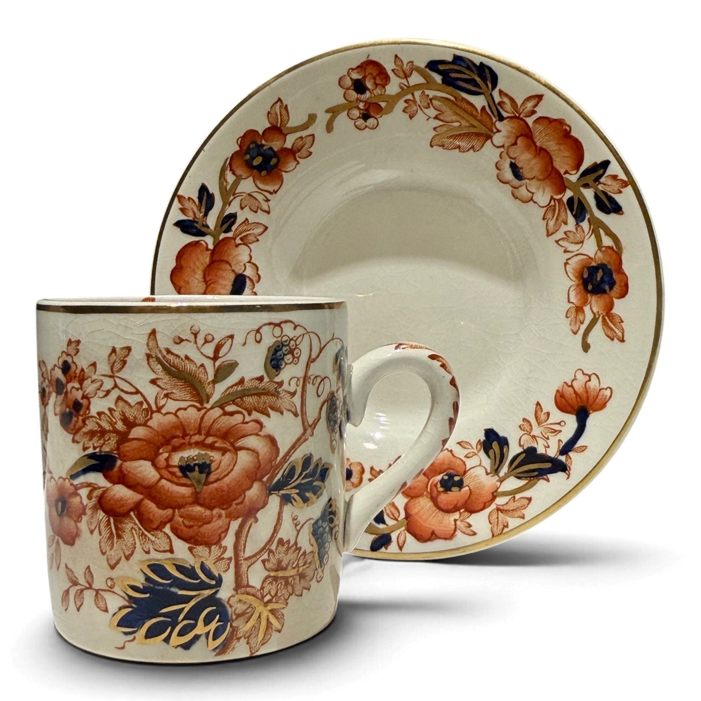 Vintage Enoch Wedgwood “Old Derby” Demitasse Cup & Saucer — England