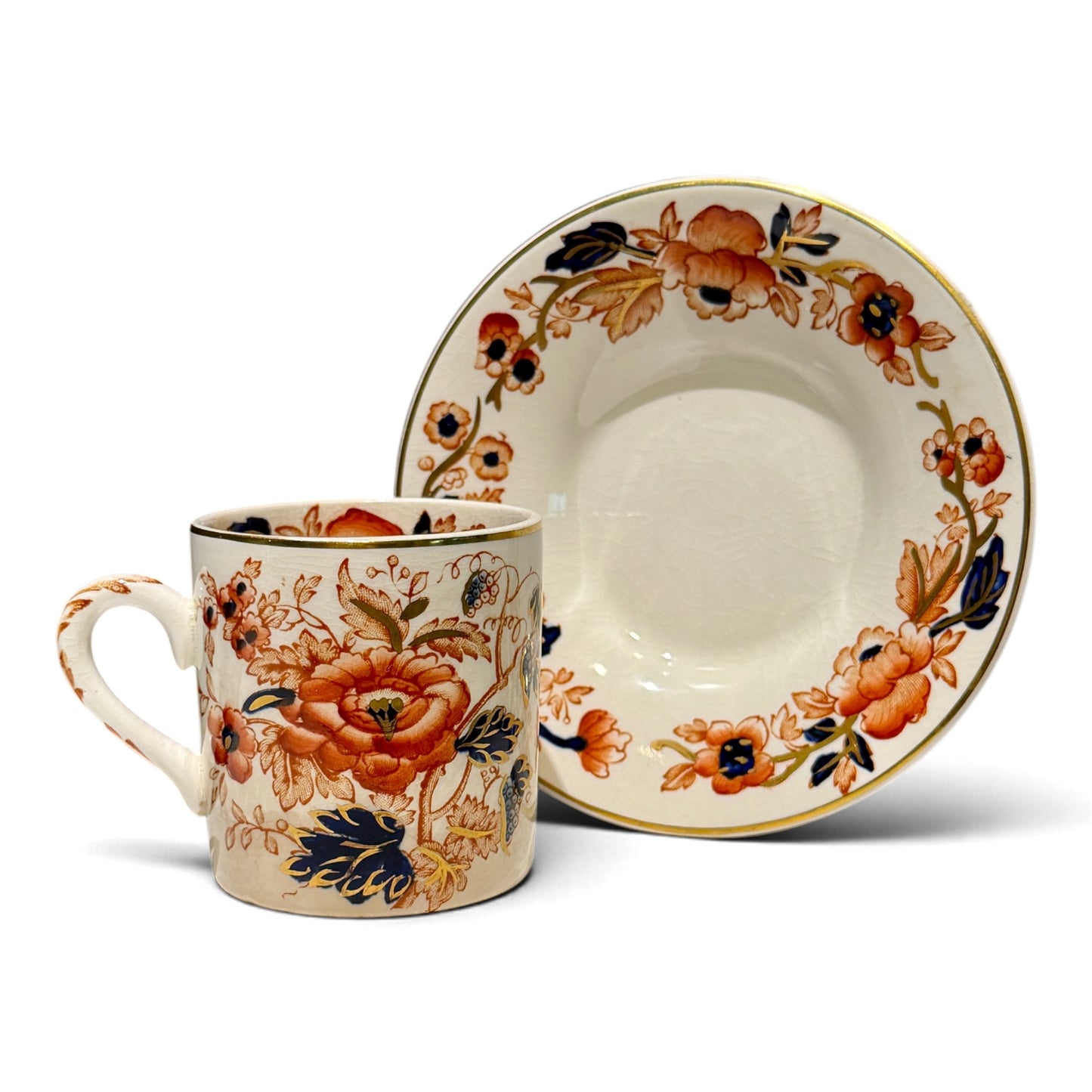 Vintage Enoch Wedgwood “Old Derby” Demitasse Cup & Saucer — England