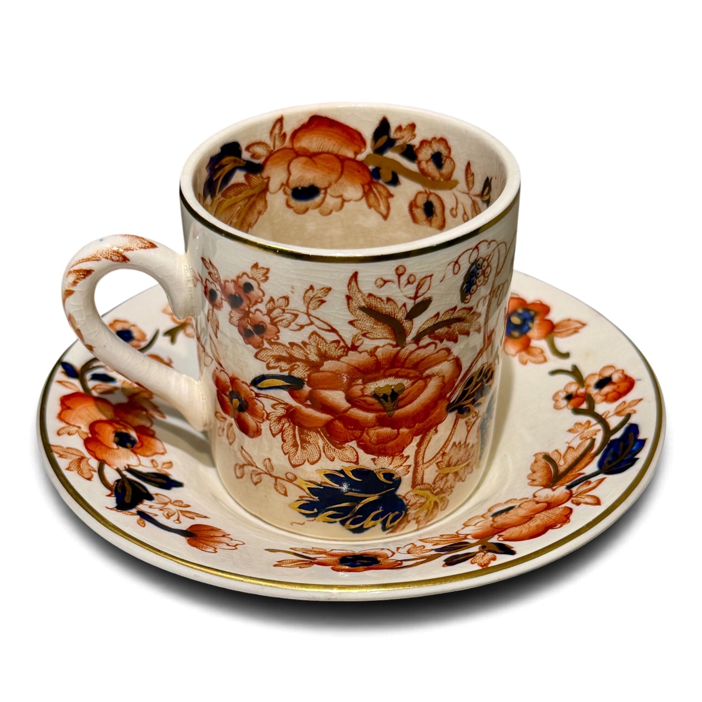 Vintage Enoch Wedgwood “Old Derby” Demitasse Cup & Saucer — England