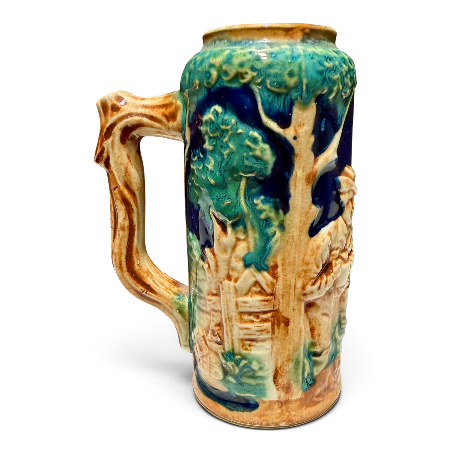 Vintage 1940s Sculptural Ceramic Tankard