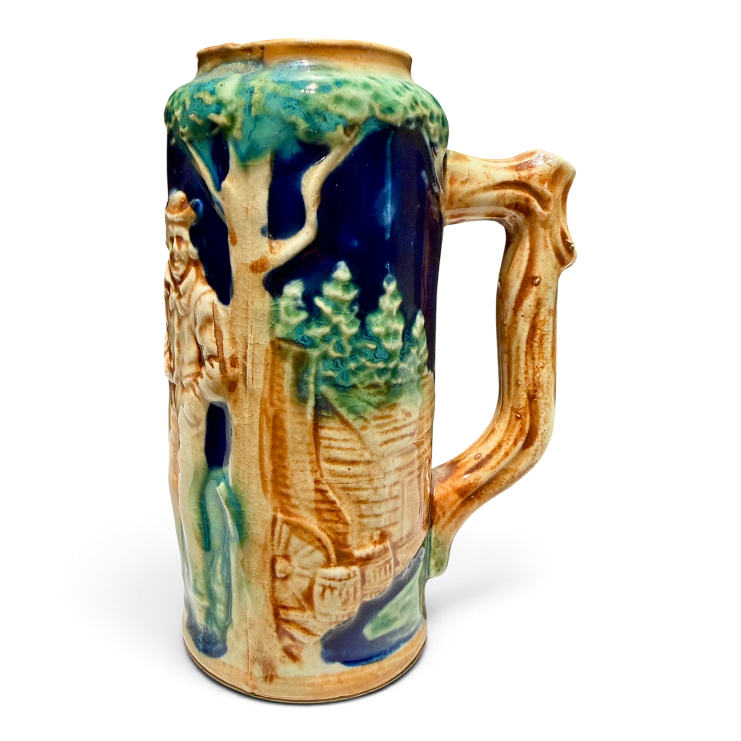 Vintage 1940s Sculptural Ceramic Tankard