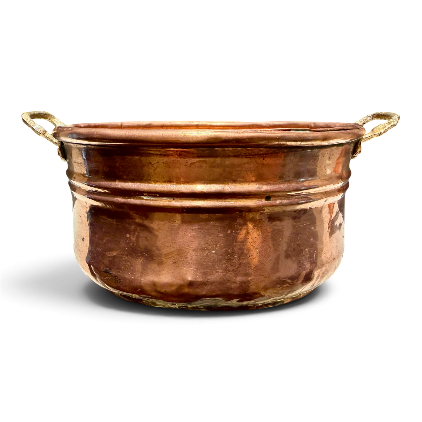 Antique Hand-Forged Turkish Copper Ice Bucket & Scoop | Hand-Hammered Copper Barware