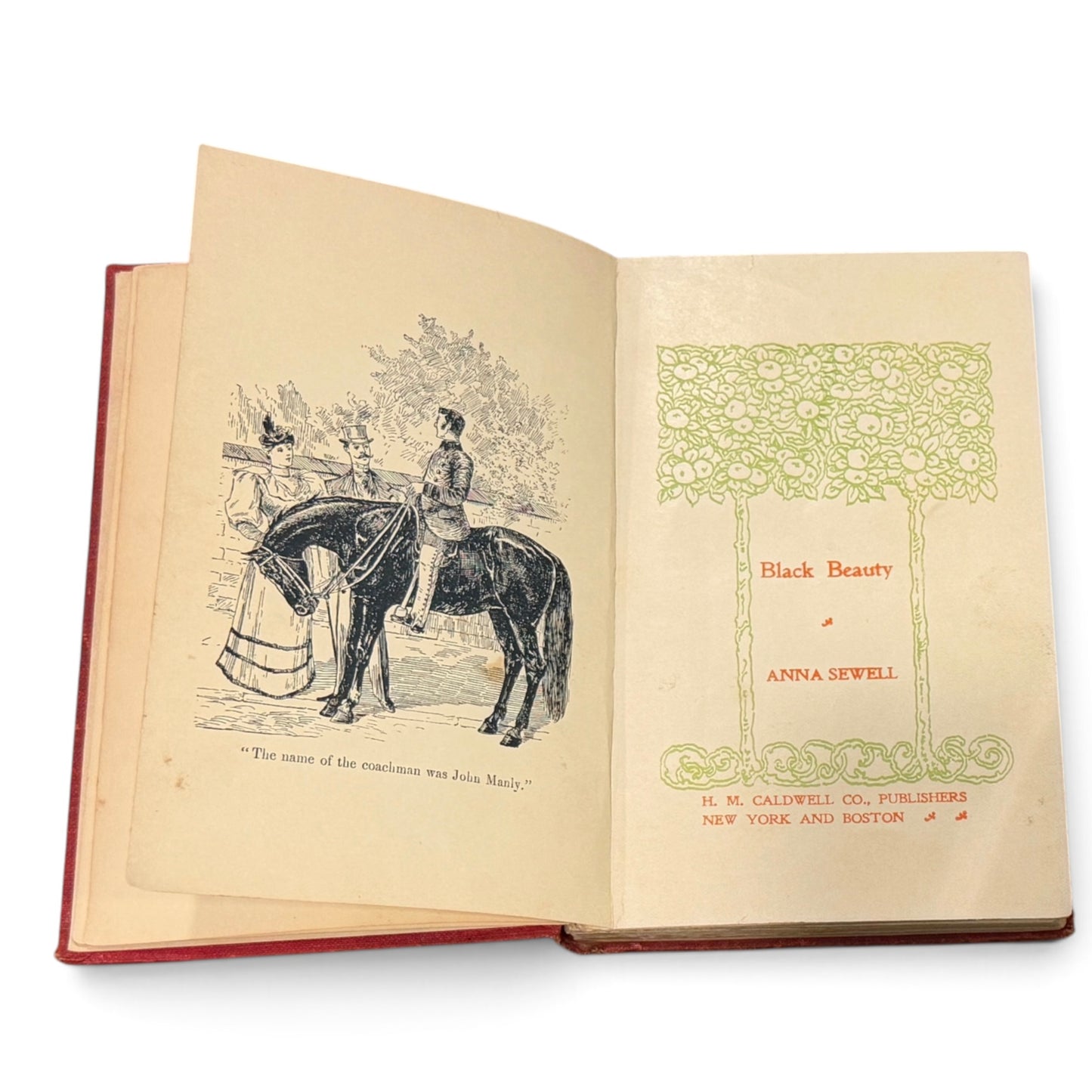 Antique Black Beauty by Anna Sewell | H.M. Caldwell Equestrian Horse Book, Early 1900s