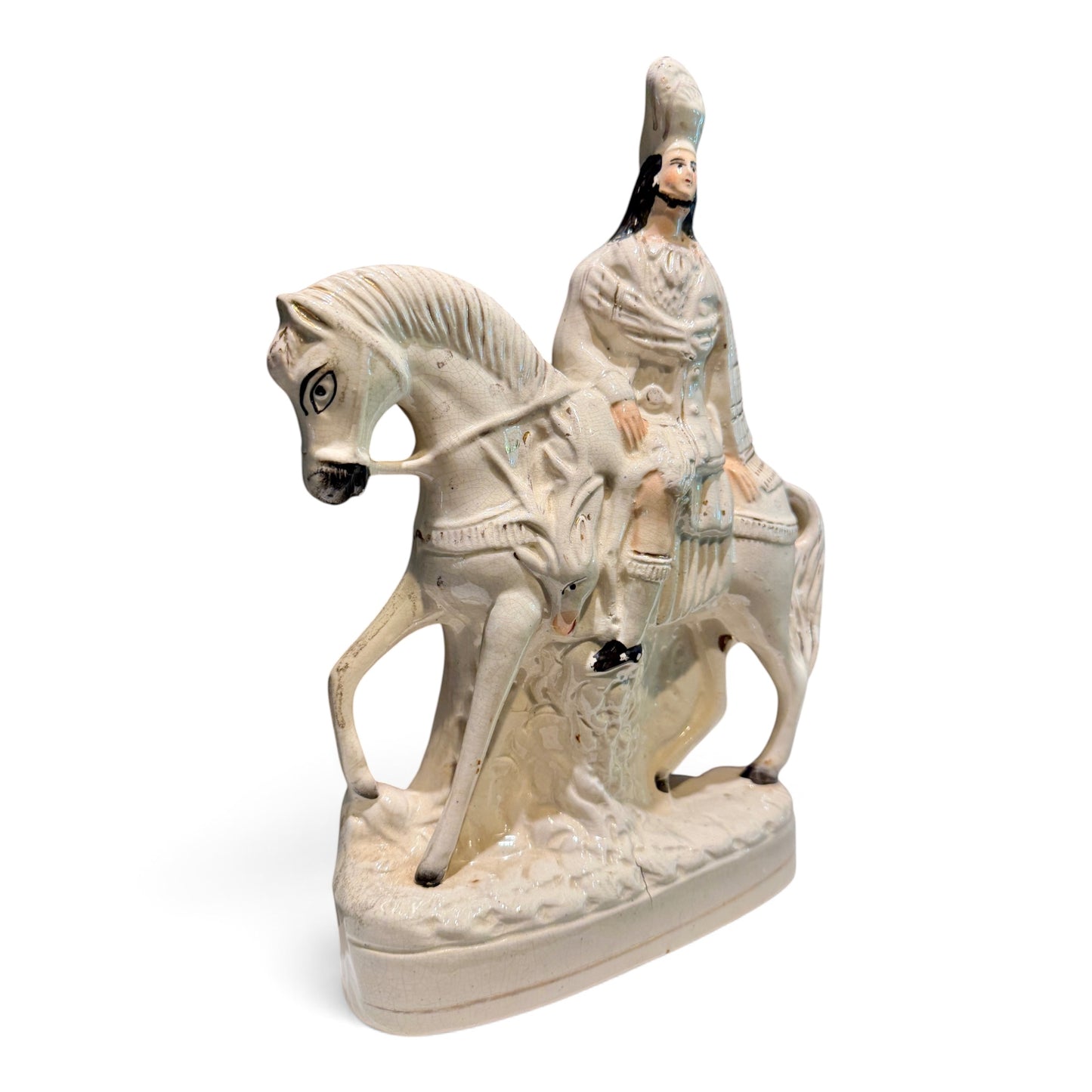 Antique Staffordshire Scottish Highland Hunter on Horseback, c.1860