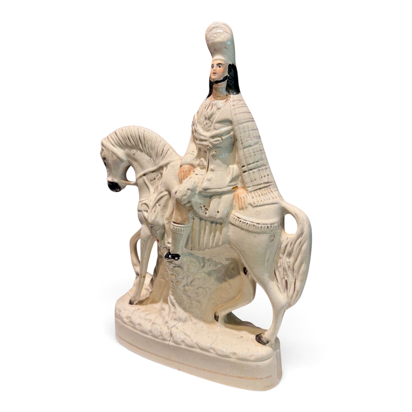 Antique Staffordshire Scottish Highland Hunter on Horseback, c.1860