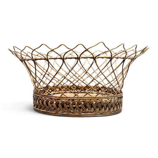 Antique French Metal Cachepot Planter