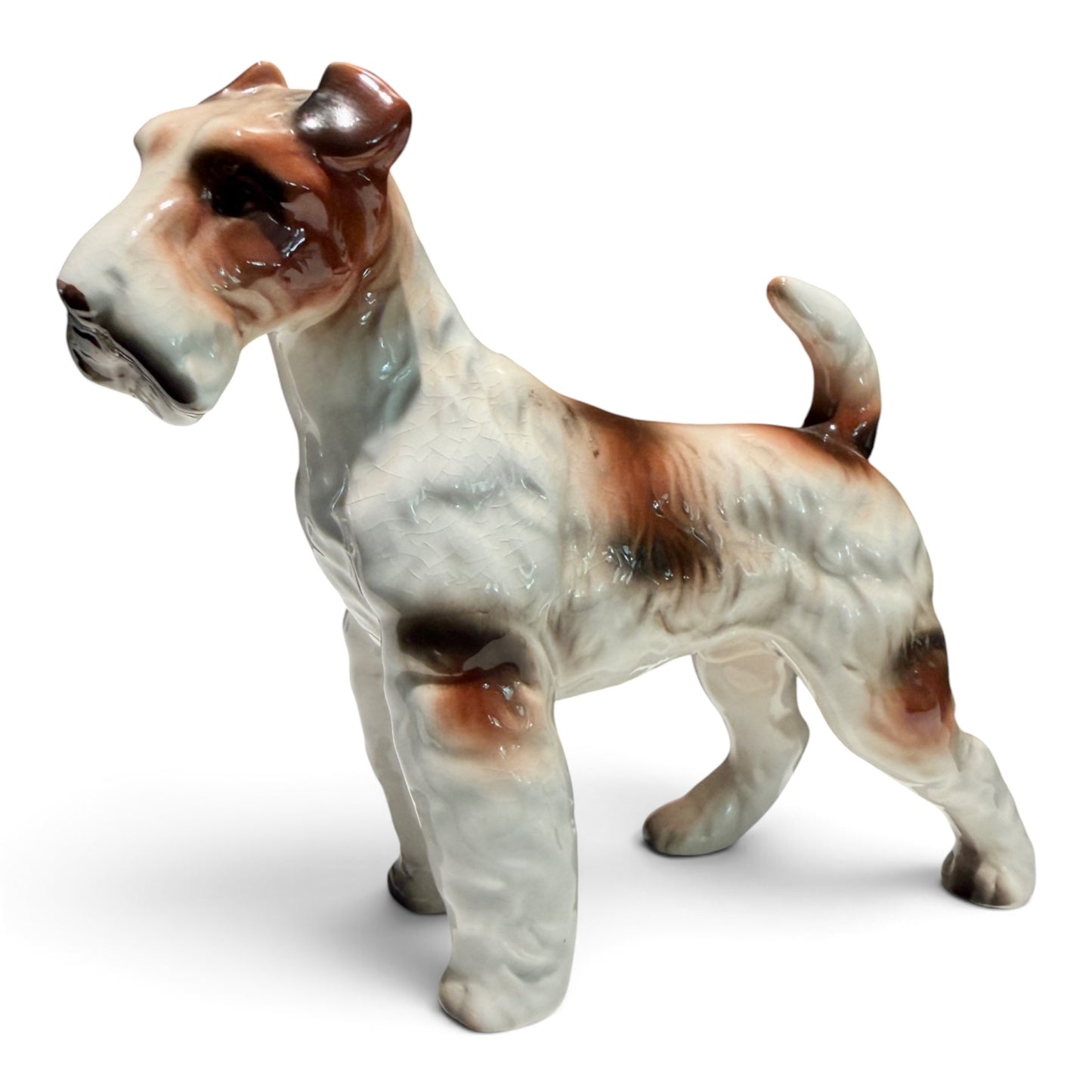 Vintage Ceramic Wire Fox Terrier Figurine