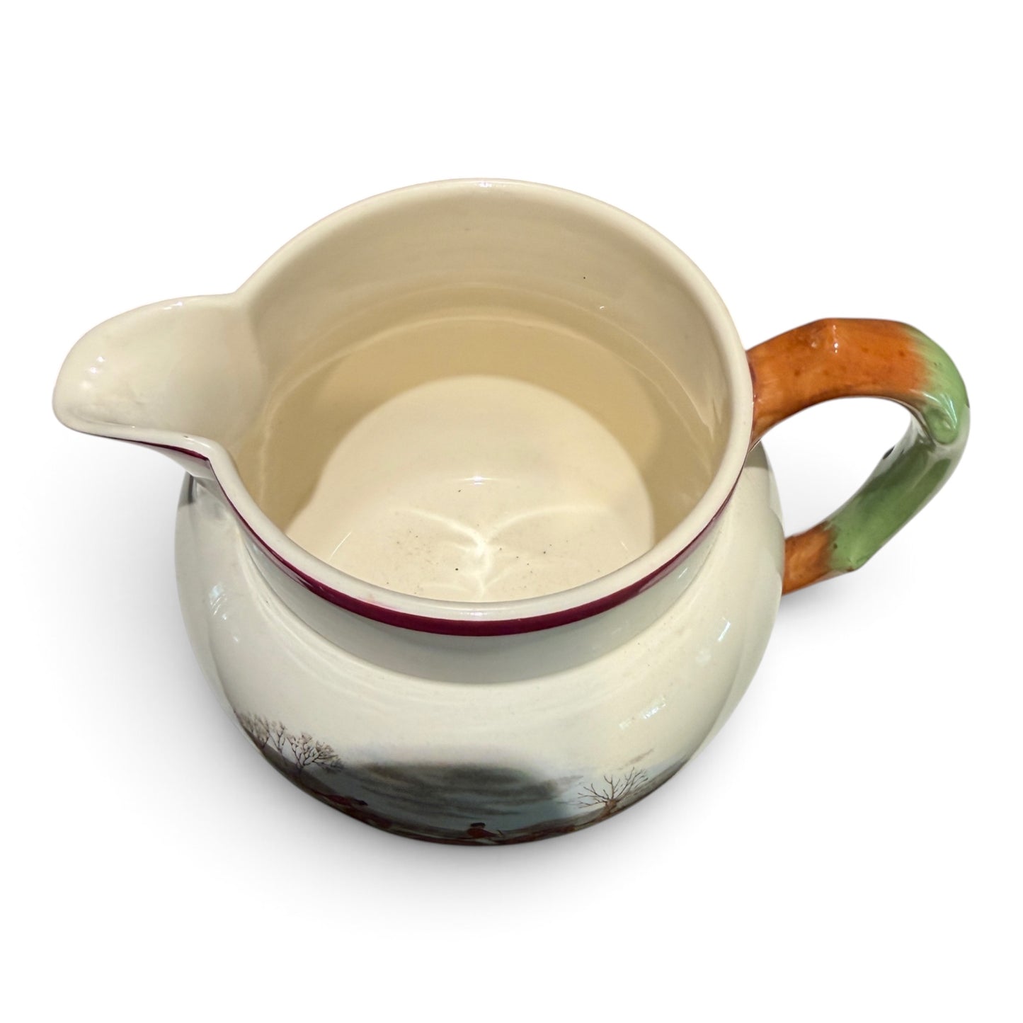Copeland Spode England Hunt Scene Pitcher – “Leaping the Brook” & “The Meet”