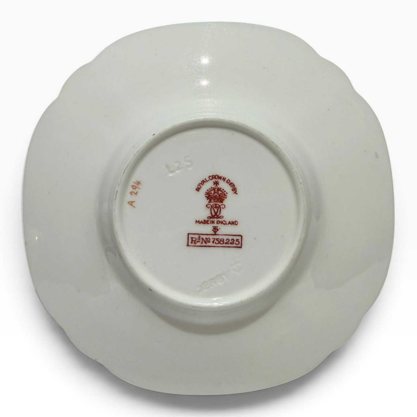 Antique Royal Crown Derby Fox & Hound Demitasse Cup & Saucer, England c. 1930s