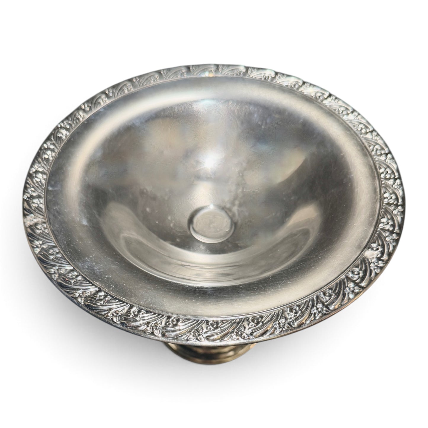 Vintage Silver Pedestal Compote Dish