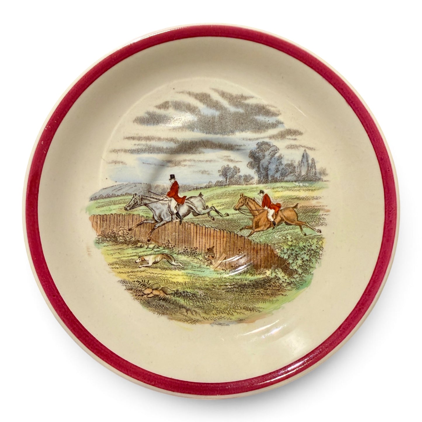 Antique Copeland Spode Herring’s Hunt “The First Over” Fox Hunt Cup & Saucer