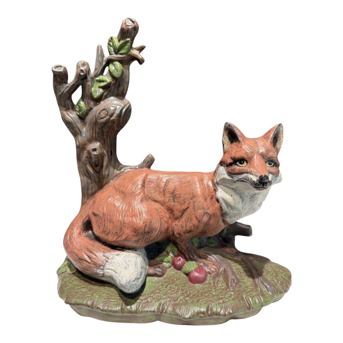 Vintage Handpainted Ceramic Fox Figurine
