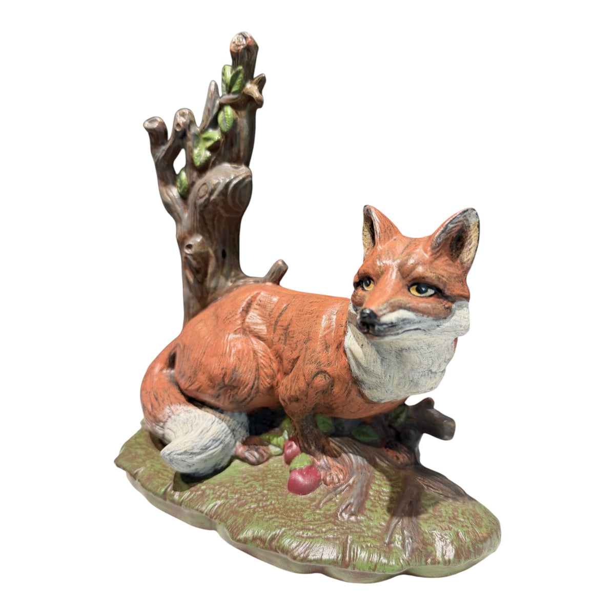 Vintage Handpainted Ceramic Fox Figurine