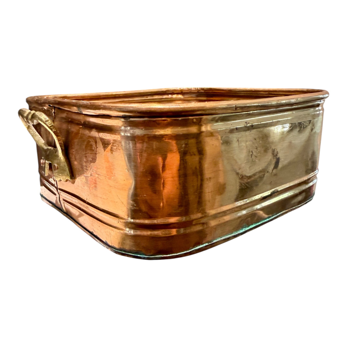 Antique Turkish Copper & Brass Cachepot Planter