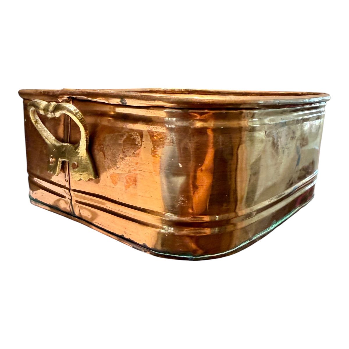 Antique Turkish Copper & Brass Cachepot Planter