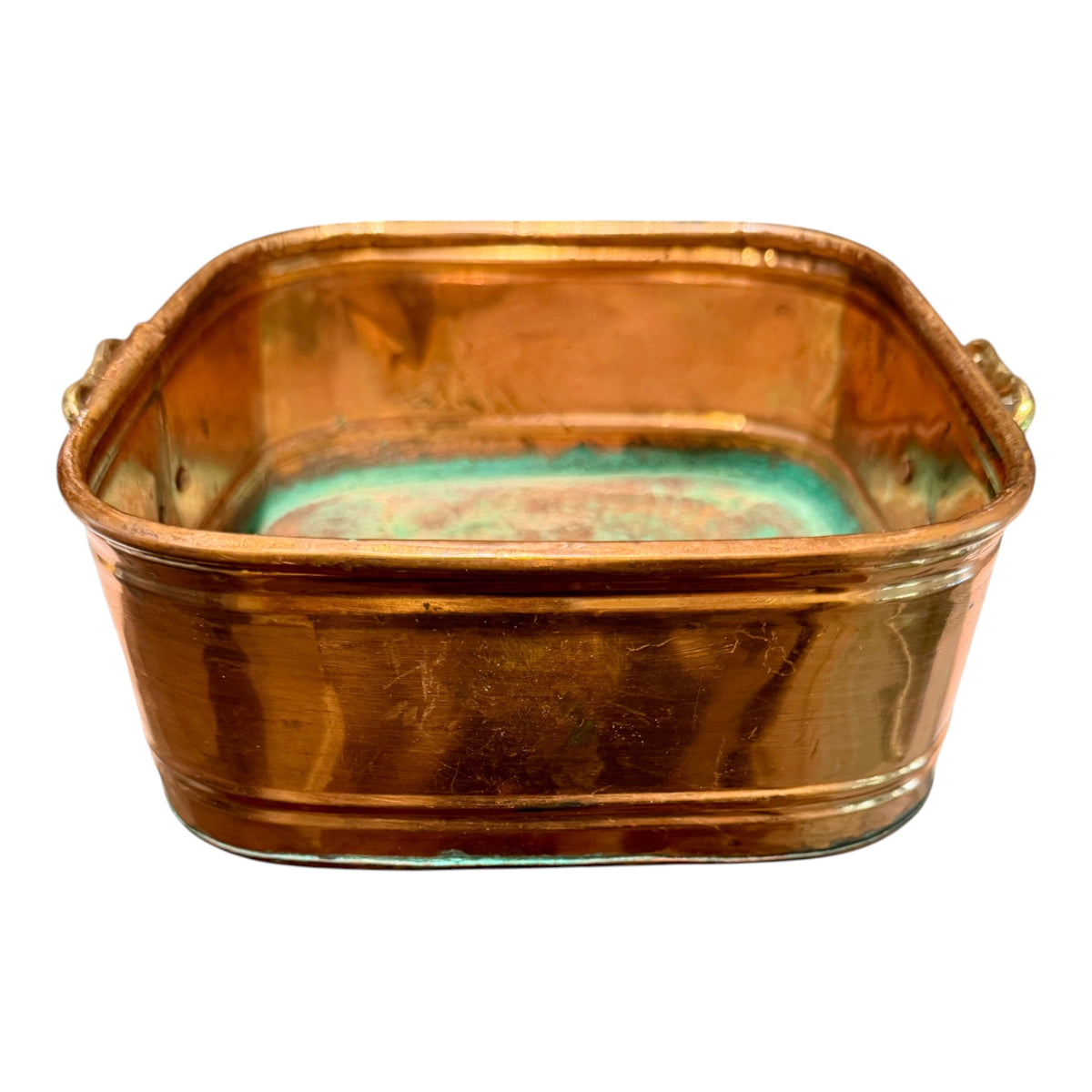 Antique Turkish Copper & Brass Cachepot Planter