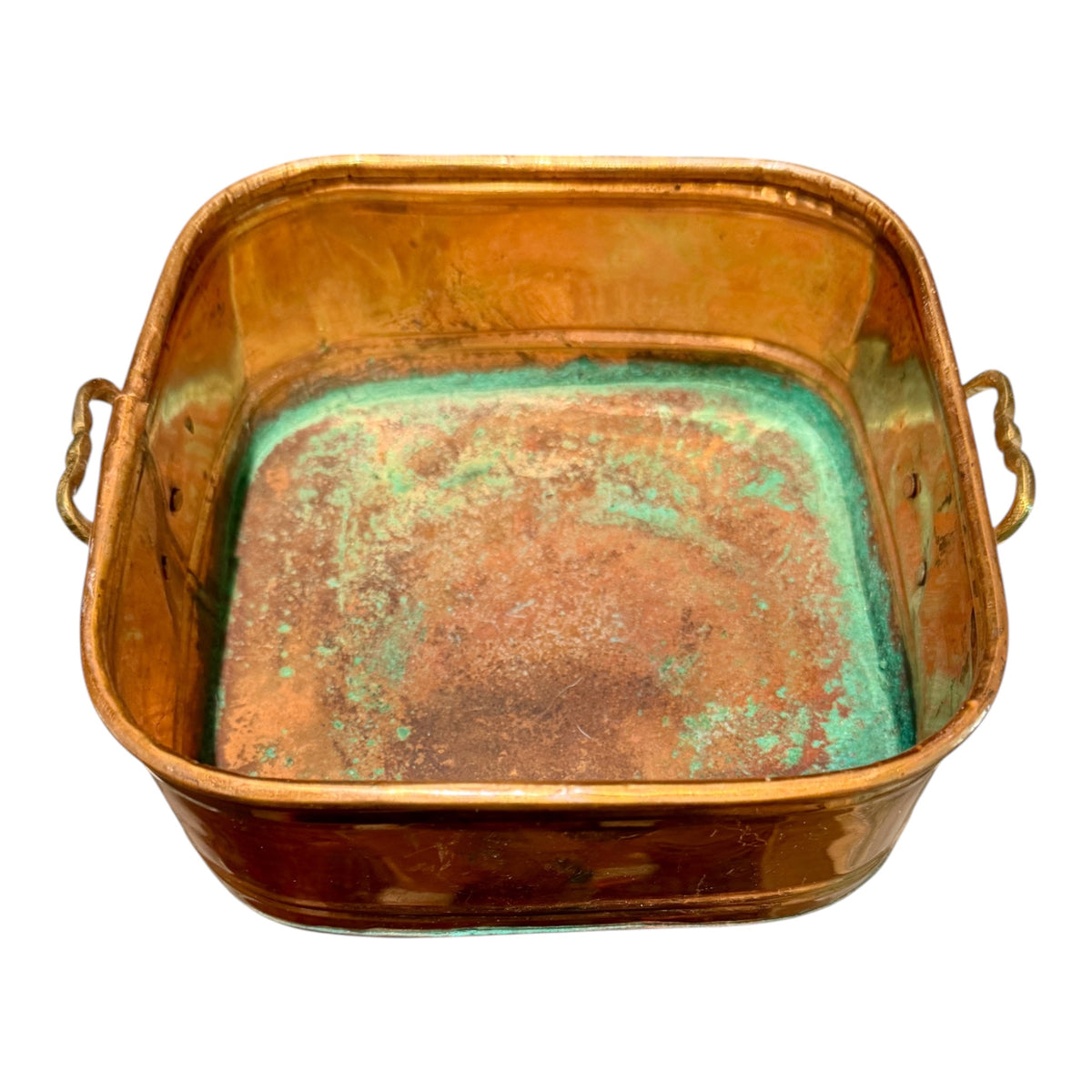 Antique Turkish Copper & Brass Cachepot Planter