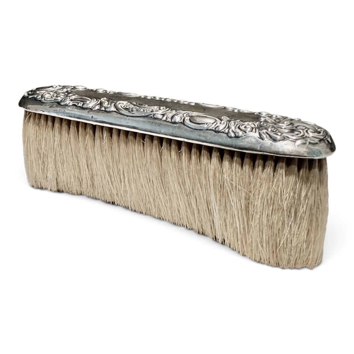 Antique Sterling Silver Repoussé Clothes Brush | Unmonogrammed