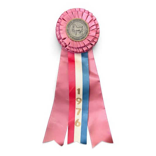 Vintage 1976 Devon Horse Show Award Ribbon | Equestrian Rosette Memorabilia