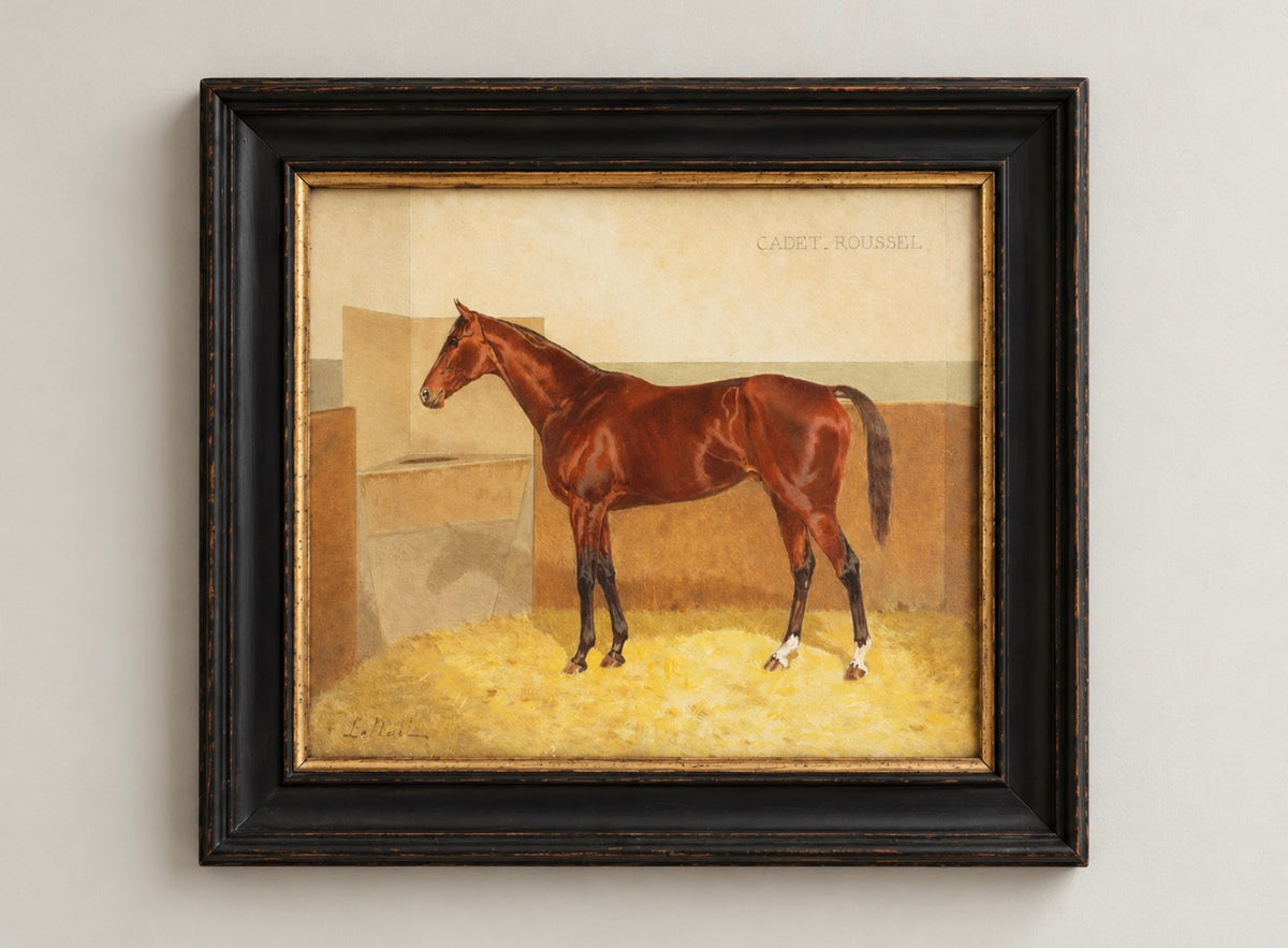 Antique Marie Joseph Ernest Le Nail “Cadet Roussel” French Equestrian Oil Painting - Signed