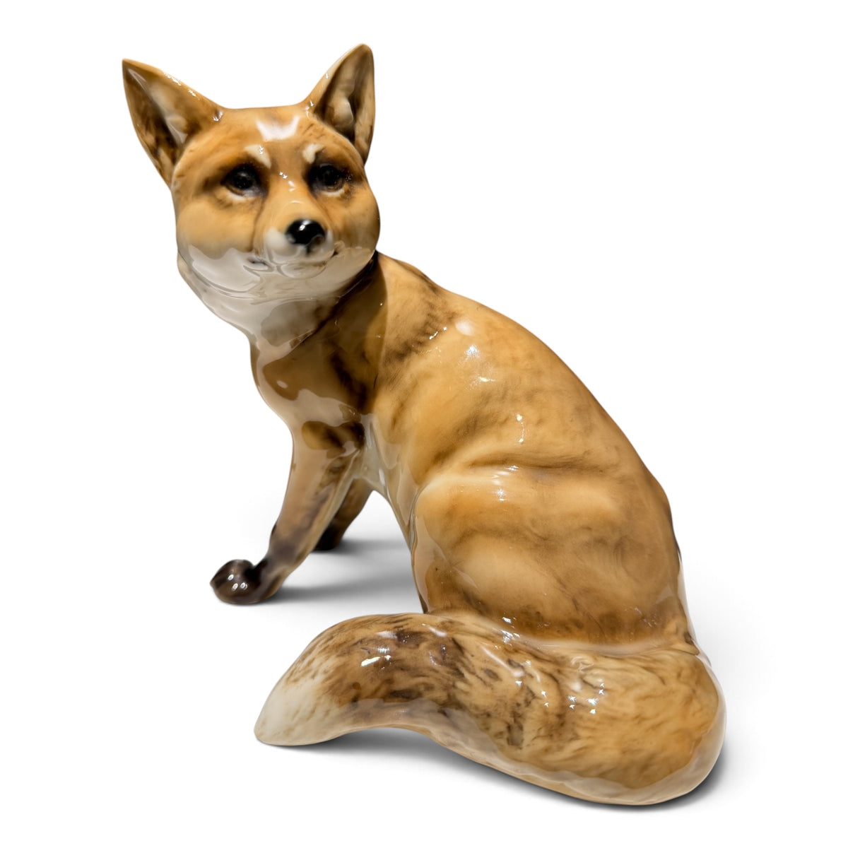 Vintage Hutschenreuther Selb Porcelain Fox Figurine